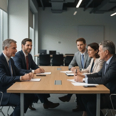 Professional photo of a diverse group of state leaders in a meeting room, no text, no words, no typography